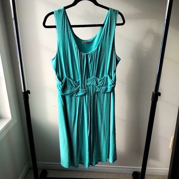 GUC Ricki's Teal Jersey Knit Dress XL - Picture 1 of 6